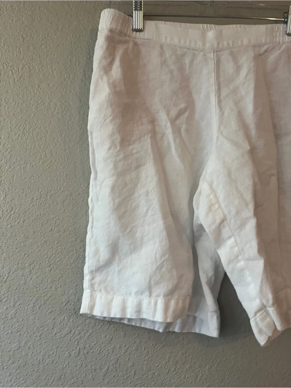 J Jill Love Linen White Linen Shorts - Classic Summer Staple Small